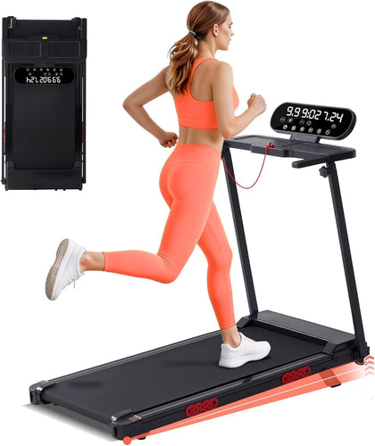 MCRG Portable Walking Pad Treadmill with Handle Bar Incline for Home Small
