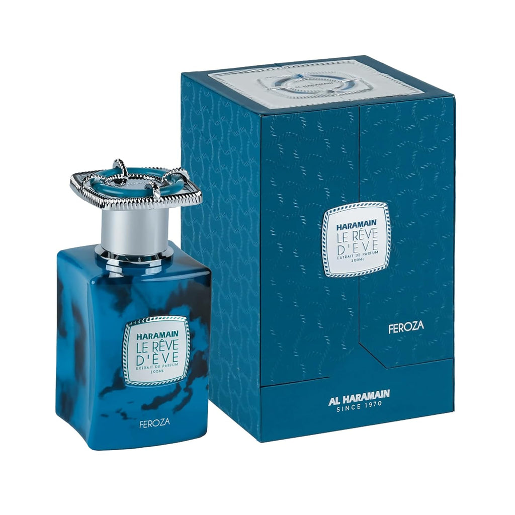 Al Haramain Le Reve D'Eve Feroza - Floral Perfume for Women with Orange Blossom and Vanilla - Elegant Women's Fragrances - 3.33 oz Extrait De Parfum