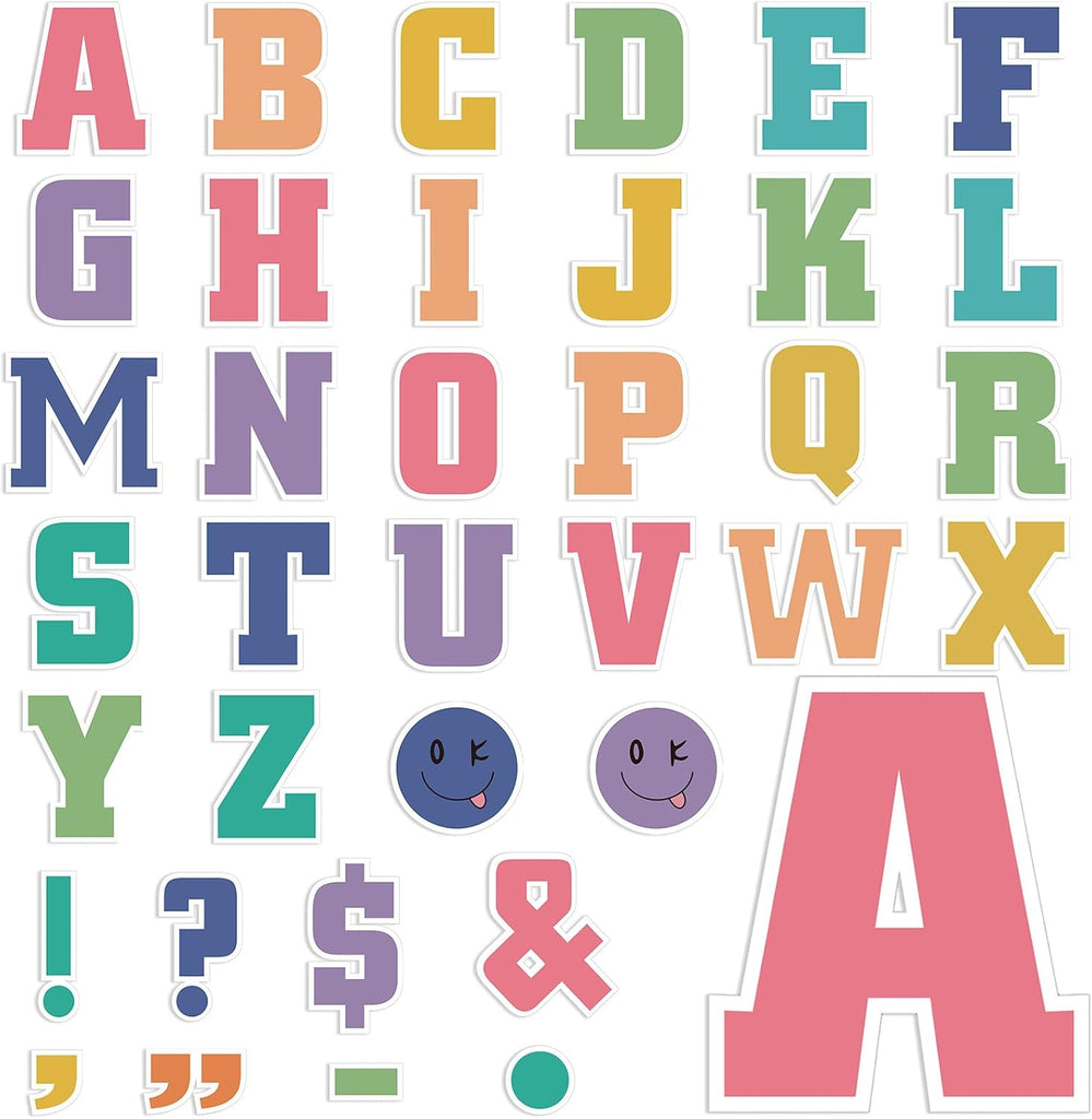 136 Pcs 12 in Extra Large Bulletin Board Letter Pastel Classroom Wall Decor