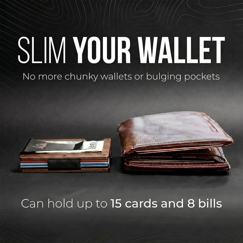 Mountain Voyage Co Minimalist Wallet for Men - Slim RFID, Scratch Resistant
