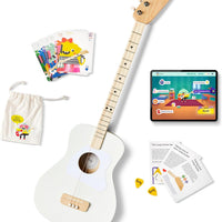 Loog Pro Acoustic kids Guitar 3-strings Ages 6+ Learning App and Lessons Included White