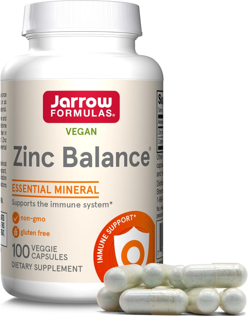 Jarrow Zinc Balance 15 mg, Zinc with Copper, 100 Capsules - 100 Count (Pack of 1)