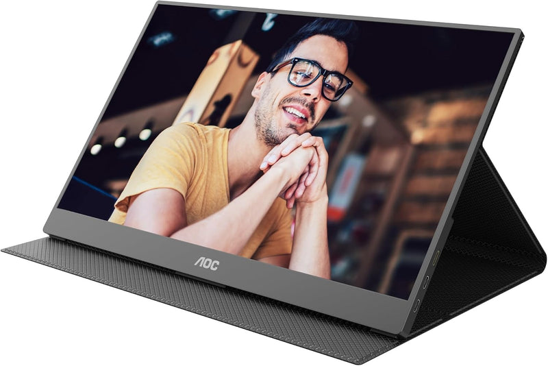 AOC 16" Portable Monitor FHD 60Hz USB-C IPS Ultra Slim Smart Cover 16T20