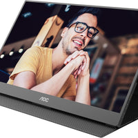 AOC 16" Portable Monitor FHD 60Hz USB-C IPS Ultra Slim Smart Cover 16T20