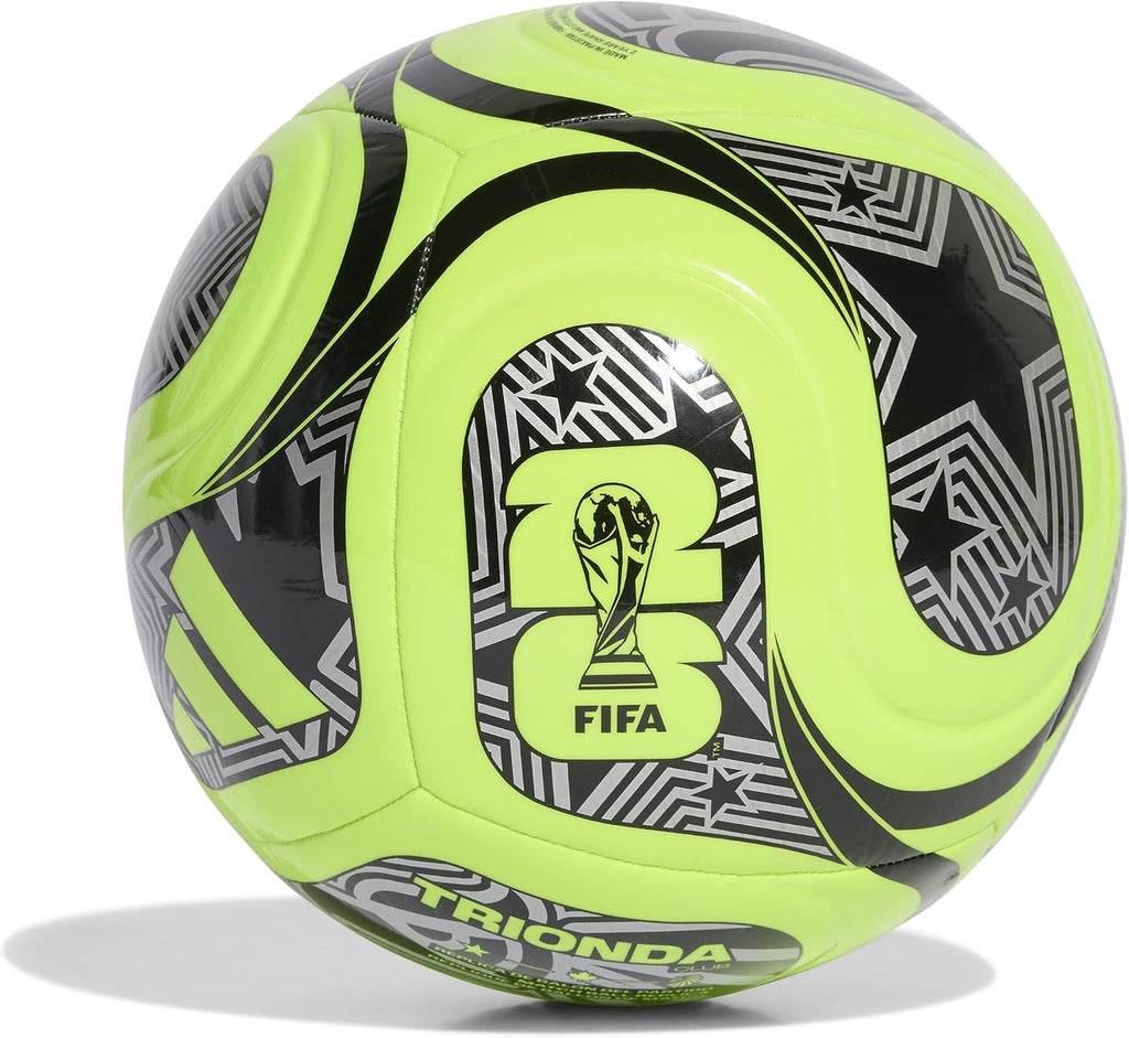 Adidas Unisex-Adult World Cup Soccer Ball, Lucid Lemon/Black/Silver Metallic, 4
