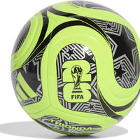 Adidas Unisex-Adult World Cup Soccer Ball, Lucid Lemon/Black/Silver Metallic, 4