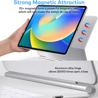 Funda con Teclado runelk para iPad Air 11" (M4/M3/M2) y Pro 11" - Blanco