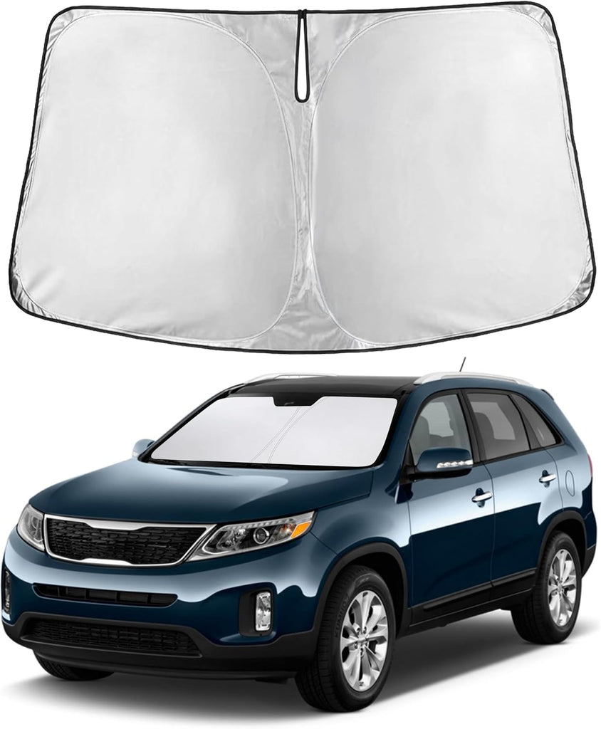 EcoNour Windshield Sunshade Compatible for Kia Sorento 2011-2013 2014 2015, Sun Visor for Front Windshield & Window Sun