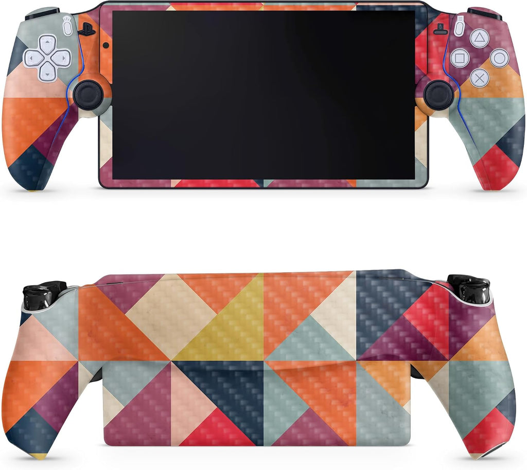 Carbon Fiber Gaming Skin Compatible with PS5 Portal Remote Player - Bright and Happy - Premium 3M Vinyl Protective Wrap