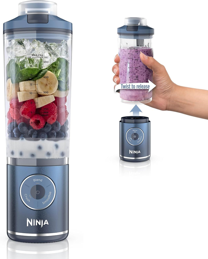 Ninja Blast Max Portable Blender, Twist & Go, 22oz, Navy, BC251NV
