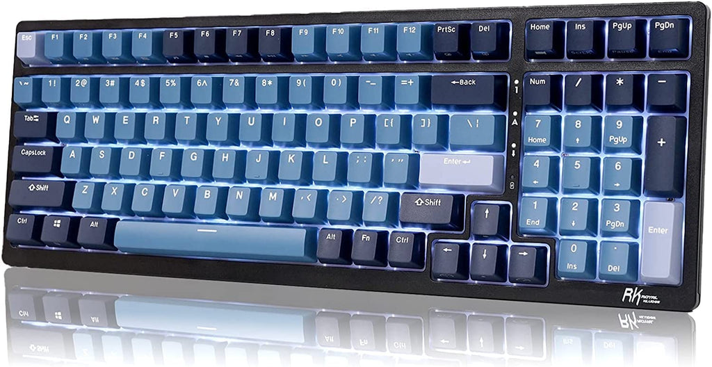 RK ROYAL KLUDGE RK98 Wireless Mechanical Keyboard, Triple Mode 2.4G/BT5.1/USB-C Hot Swappable Keyboard with Number Pad,