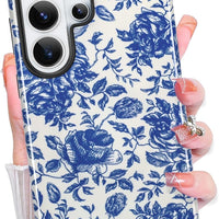 Magnetic for Samsung Galaxy S26 Ultra Case Cute Aesthetic, Blue Rose