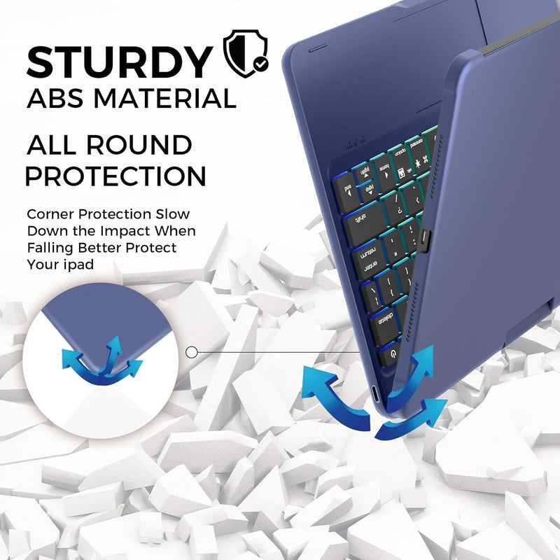 Funda con Teclado NOKBABO para iPad 10/11 (A16) y Air 11" (M4/M3/M2) - Azul Rey