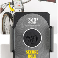 Nite Ize Squeeze Rotating Smartphone Bar Mount, Universal Bike Phone Holder For Bar or Stem, Compatible With MagSafe iPh
