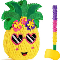 WERNNSAI Pineapple Piñata - Luau Party Piñata Game with Blindfold and Bat