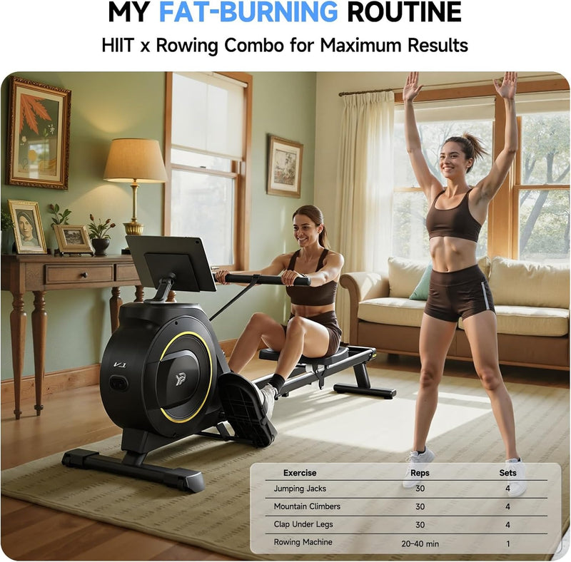 YPOO store Home rowing machine, 350 lb capacity