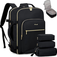 LOVEVOOK 40L Travel Backpack Flight Approved Carry on Backpack,3 Packing Cubes,Waterproof Personal Item Travel Bag,TSA Carry on Luggage Suitcase Travel Essentials,Gifts for Women & Men,fits 17" Laptop