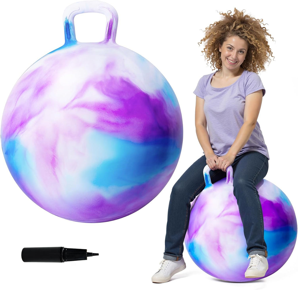 ZOOJOY Hopper Ball, 28 in Bouncy Ball with Handle for Teens Adults Ages 16+