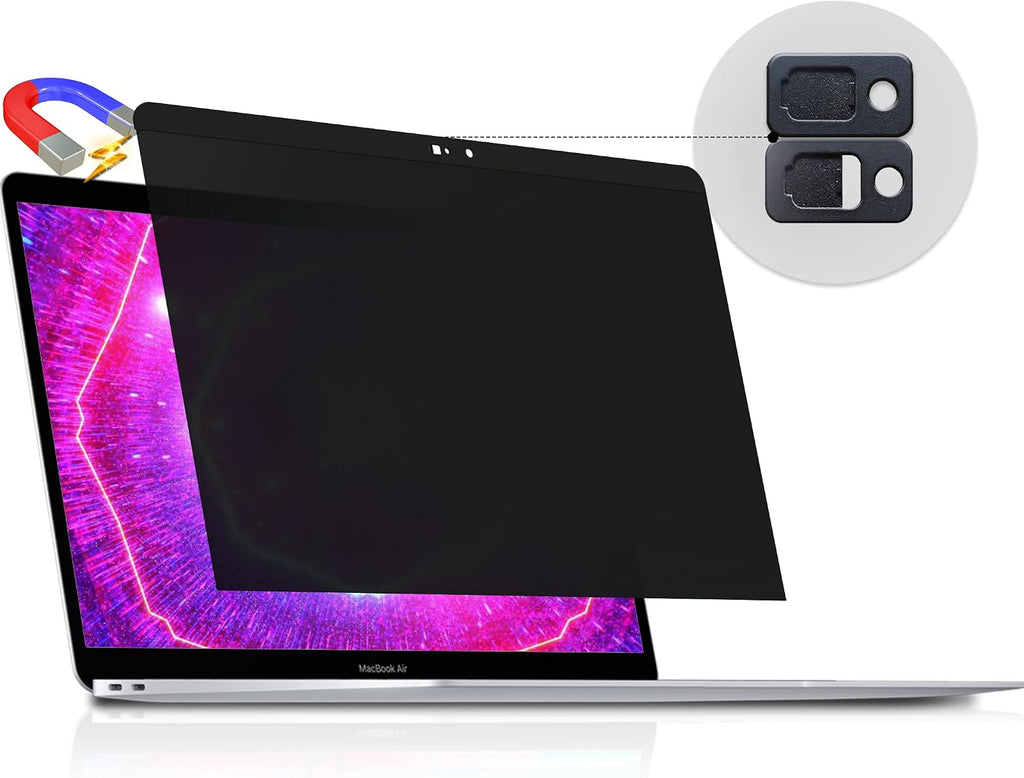 Peslv Magnetic Privacy Screen for MacBook Pro 13 Inch (2012-2015), Removable Anti Blue Light Glare Peep Filter Black out