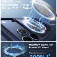 TORRAS Strong Magnetic Seamless Stand for iPhone 17 Pro Max Case Deep Blue