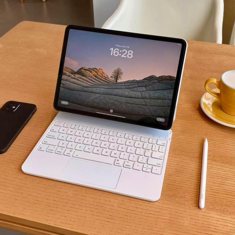 Funda con Teclado Magnético mobee para iPad Pro 13" (M4/M5) - Blanco
