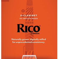 D’Addario Woodwinds, Rico Bb Clarinet Reeds, RCA0115-B50, Strength 1.5, 50-pack