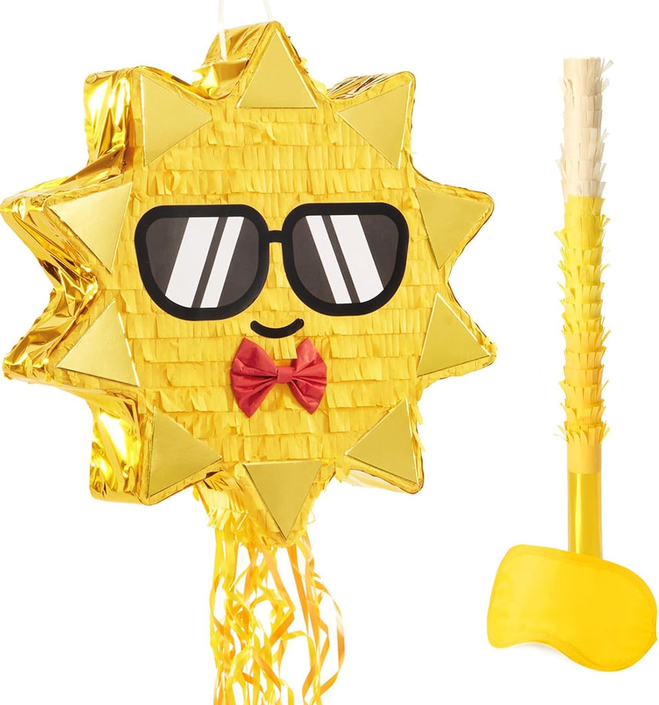 WERNNSAI Sun Piñata - Yellow Sunshine Party Decorations for Girls Kids