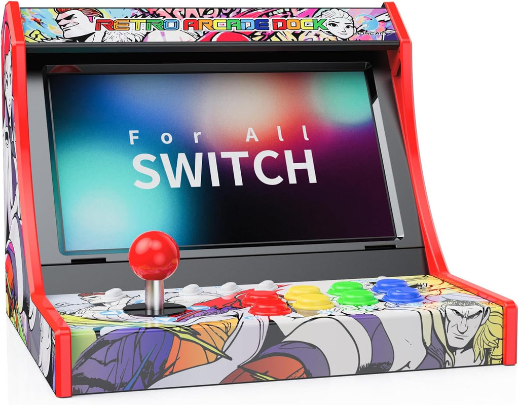 Retro Arcade Machine for Switch/OLED/Switch 2 Console with Chat C Button