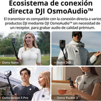 DJI Mic Mini (2 TX + 1 Mobile RX), Ultralight, Active Noise Cancelling