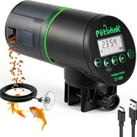 Petbank Automatic Fish Feeder for Aquarium Easy Setup & 4 Timers Black