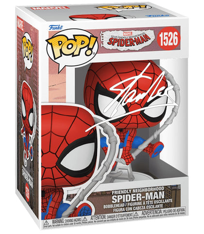 Funko Pop! Marvel Spider-Man Stan Lee Firmado (Reimpresion) con Estuche Protector