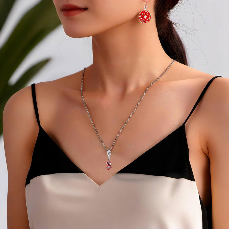 Spider Pendant Necklace with Adjustable Chain for Men and Women