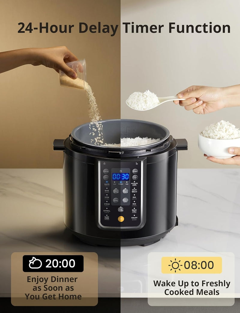 COMFEE' COMFEE’ 12-in-1 Electric Pressure Cooker, Instant Multi