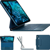 Funda con Teclado typecase Edge para iPad 11" (A16) / 10.ª Gen - Azul Pacífico