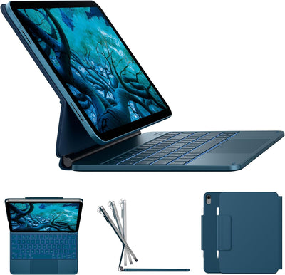 Funda con Teclado typecase Edge para iPad 11" (A16) / 10.ª Gen - Azul Pacífico