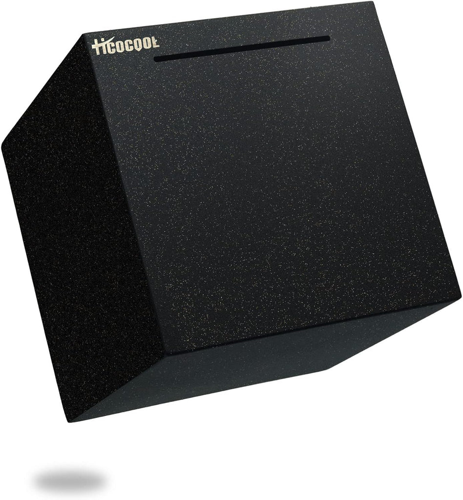 Hicocool Stainless Steel Piggy Bank for Adults Must Break Open, Black, 5.9"