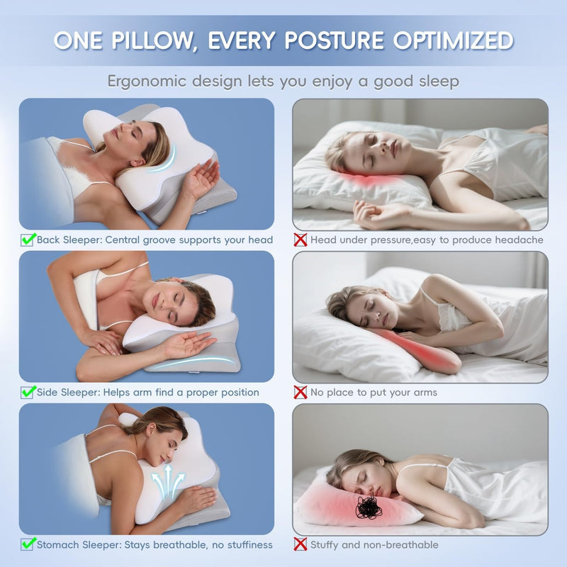 Missleep Cervical Neck Pillow,Memory Foam Pillows