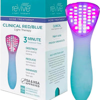 ReVive - Dispositivo clínico para acné, varita de luz roja y azul para brotes, herramientas de acné autorizadas por la FDA, herramientas faciales de 3 minutos para cuidado de la piel, diseño enchufabl