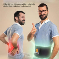 Sparthos - Soporte de espalda para aliviar el dolor de espalda baja - Alivio inmediato de ciática, hernia de disco, escoliosis - Transpirable + Almohadilla de soporte lumbar - Para hombres y mujeres