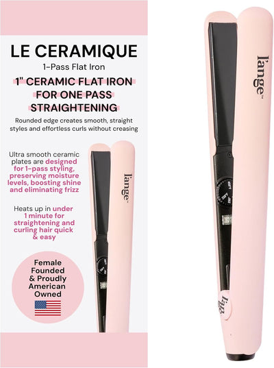 L'ANGE HAIR Le Ceramique 1-Pass Flat Iron Hair Straightener