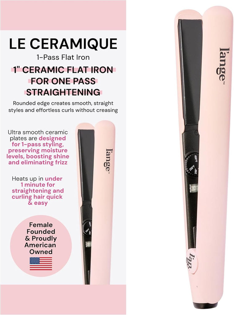 L'ANGE HAIR Le Ceramique 1-Pass Flat Iron Hair Straightener