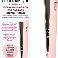 L'ANGE HAIR Le Ceramique 1-Pass Flat Iron Hair Straightener