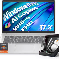 HP 2025 17 inch FHD Business laptops, Powerful AMD Ryzen 5 7430U (6 cores), Windows Copilot, Wi-Fi 6, Numeric Keyboard,