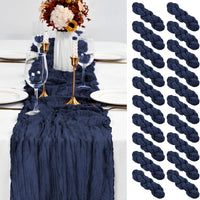 20 Pack Navy Blue Table Runners 10Ft Cheesecloth Table Runner Boho Gauze Cheese Cloth Table Runner Romantic Long Sheer F