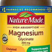 Nature Made Magnesium Glycinate 200 mg per Serving, 180 Capsules