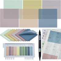 YOUDEFUL 800Pcs Transparent Sticky Note, 3"x3" Clear Sticky Note, Morandi