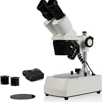 PARCO PST-123-10L-ES2 Binocular Stereo Microscope, WF10x and WF20x Eyepieces, 1x, 2X and 3X Objectives, 10x, 20x, 30x, 4