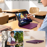 Funda con Teclado typecase Edge para iPad 11" (A16) / 10.ª Gen - Frambuesa