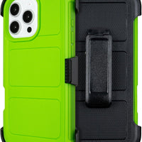 for Defender Case iPhone 16 Pro Max Case Belt Clip Holster Heavy Duty Green