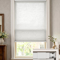 LazBlinds No Drill Light Filtering Cellular Shades, 31" W x 72" H, White